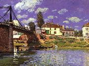 Alfred Sisley The Bridge at Villeneuve la Garenne painting